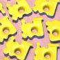 Yellow TRAIN Eyelets - Embellishments Scrapbooking Paper Arts Crafts Holiday Cards Tags Supplies