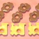 Yellow TRAIN With Smoke Eyelets - Embellishments Scrapbook Paper Arts Craft Holiday Cards Tag Supply