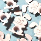 White Trix RABBIT Eyelets - Embellishments Scrapbooking Paper Arts Crafts Holiday Cards Tags Supply