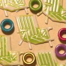 Brads Green Beach Chair Pool Eyelet Card Embellishments