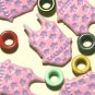 Brads Pink Swimsuit Girls Pool Eyelets Embellishments