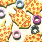 Brads Yellow Swimsuit Girls Pool Eyelets Embellishments