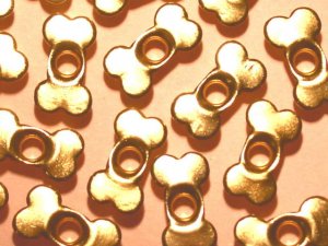 Quicklets Gold Dog Bone Scrapbook Eyelet Embellishment