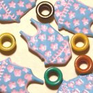Brads Blue Swimsuit Girls Pool Eyelets Embellishments
