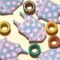 Brads Blue Swimsuit Girls Pool Eyelets Embellishments