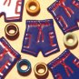 Brads Blue Swim Shorts Boys Trunks Eyelet Embellishment