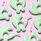 Baby Carriage Buggy Green Eyelet Card Tag Embellishment