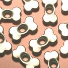 Quicklets Silver Dog Bone Eyelet Card Tag Embellishment