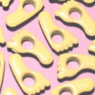 Baby Feet Yellow Infant Eyelet Scrapbook Embellishments