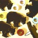 Brads Black Bear Wild Animal Eyelet Card Embellishments