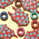 Brads Red Swimsuit Girls Pool Eyelets Embellishments