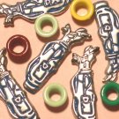 Brads Blue Golf Bag Iron Woods Eyelets Embellishments