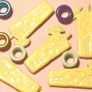 Brads Yellow Tropical Drink Party Eyelets Scrapbooking