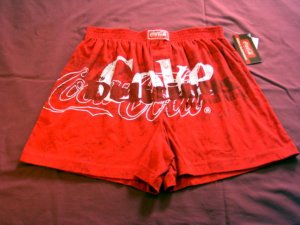 NEW Mens Coca-Cola Coke Boxers Lounge Short LARGE 36-38