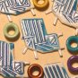 Brads Blue Beach Chair Pool Eyelets Card Embellishments