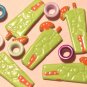 Brads Green Tropical Drink Party Tag Eyelets Scrapbook