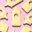 Baby Bottle Yellow Infant Eyelets Stamp Embellishments