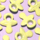Baby Binkie Yellow Pacifier Eyelets Card Embellishments