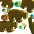 Brads Brown Bear Wild Grizzly Eyelet Card Embellishment