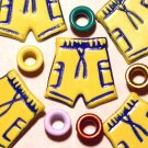 Brads Yellow Swim Shorts Boys Trunks Eyelets Scrapbook