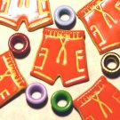 Brads Orange Swim Shorts Boys Trunks Eyelets Scrapbook