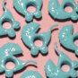 Baby Carriage Buggy BLUE Eyelet Card Tag Embellishments