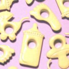 Baby Mix Yellow Infant Eyelets Scrapbook Embellishments