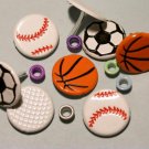 Brads Mix Balls Sports Ball Eyelets Card Embellishments