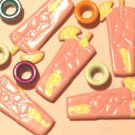 Brads Pink Tropical Drink Party Tag Eyelet Scrapbooking