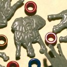 Brads Elephant Wild Zoo Animal Eyelets Embellishments