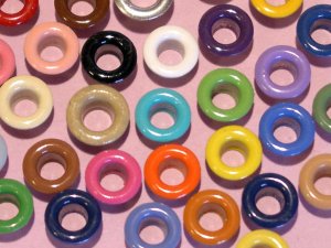 ROUND Eyelets - 100 Embellishments Scrapbooking Paper Art Craft Holiday Cards Tags Piecing Supply
