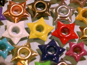 STAR Eyelets - 100 Embellishments Scrapbooking Paper Art Craft Holiday Cards Tags Piecing Supply
