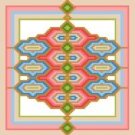 6111 Geometric Needlepoint Canvas 7" x 7"