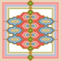6111 Geometric Needlepoint Canvas 7" x 7"
