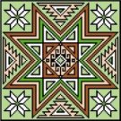 9133 Geomtric Needlepoint Canvas 7" x 7"