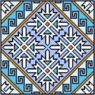 9132 Geometric Needlepoint Canvas 7" x 7"