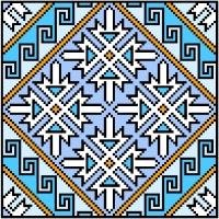 9132 Geometric Needlepoint Canvas 7" x 7"
