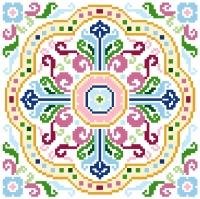 6095 Geomtric Needlepoint Canvas 7" x 7"