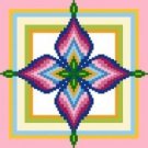 6109 Geometric Needlepoint Canvas 7" x 7"