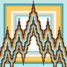 6107 Geometric Needlepoint Canvas 7" x 7"