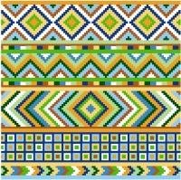 6096 Geomtric Needlepoint Canvas 7" x 7"
