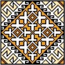 9121 Geometric Needlepoint Canvas 5" x 5"