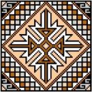 9123 Geometric Needlepoint Canvas 5" x 5"