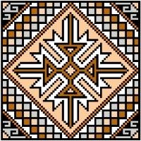 9123 Geometric Needlepoint Canvas 5" x 5"