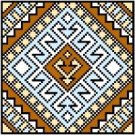 9122 Geometric Needlepoint Canvas 5" x 5"