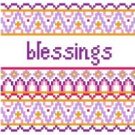 6044 Blessings Needlepoint Canvas 5" x 5"