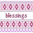 6042 Blessings Needlepoint Canvas 5" x 5"
