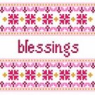 6043 Blessings Needlepoint Canvas 5" x 5"