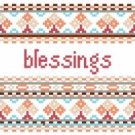 6041 Blessings Needlepoint Canvas 5" x 5"