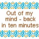 6081 Sayings Needlepoint Canvas 6" x 6"
